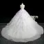 Flower Fairy Lavender Appliques White Prom Dresses 2025 Ball Gown Strapless Sleeveless Backless Court Train Prom Formal Dresses