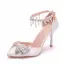 Modern / Fashion White Wedding Shoes 2018 Pearl Rhinestone Tassel 9 cm Stiletto Heels Pointed Toe Wedding High Heels