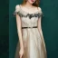 Luxury / Gorgeous Champagne Prom Dresses 2019 A-Line / Princess Sash Lace Spaghetti Straps Backless Sleeveless Floor-Length / Long Formal Dresses