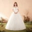 Elegant Ivory Wedding Dresses 2018 Ball Gown Bow Off-The-Shoulder Backless Sleeveless Floor-Length / Long Wedding