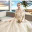 Luxe Champagne Robe De Mariée 2018 Princesse Appliques En Dentelle Perle De l'épaule Dos Nu Manches Courtes Royal Train
