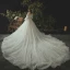 Luxury / Gorgeous Ivory Wedding Dresses 2019 Ball Gown Lace Flower Beading Crystal Sequins Strapless Long Sleeve Backless Royal Train