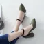 Simple Rougissant Rose Vêtement de rue Daim Sandales Femme 2021 Bride Cheville 8 cm Talons Aiguilles À Bout Pointu Sandales Talons Hauts