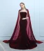 Modern / Fashion Navy Blue Evening Dresses  2019 Trumpet / Mermaid Suede Beading Sequins Scoop Neck Sleeveless Watteau Train Formal Dresses
