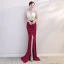 Sexy Schwarz Abendkleider 2019 Meerjungfrau Perlenstickerei Spaghettiträger Ärmellos Rückenfreies Sweep / Pinsel Zug Festliche Kleider