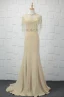 Moderne / Mode 2 Pièces Perlage Perle Rose Robe De Soirée 2019 Trompette / Sirène Cristal Faux Diamant Gland Encolure Dégagée Sans Manches Longue Robe De Ceremonie