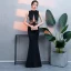 Chic / Beautiful Burgundy Evening Dresses  2018 Trumpet / Mermaid Beading Crystal Tassel Scoop Neck Sleeveless Floor-Length / Long Formal Dresses