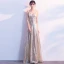 Scintillantes Doré Robe De Soirée 2019 Princesse Glitter Paillettes Bretelles Spaghetti Sans Manches Dos Nu Longueur Cheville Robe De Ceremonie