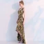 Charmant Noire Doré Robe De Soirée 2019 Trompette / Sirène Paillettes V-Cou Sans Manches Dos Nu Asymétrique Robe De Ceremonie