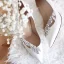 Chic / Beautiful Champagne Wedding Shoes 2019 Leather Crystal 10 cm Stiletto Heels Pointed Toe Wedding Pumps