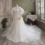 Luxury / Gorgeous Ivory Trumpet / Mermaid Wedding Dresses 2021 V-Neck Beading Pearl Lace Flower Long Sleeve Backless Cathedral Train Wedding