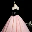 Schöne Rosa Ballkleider 2025 Ballkleid Spaghettiträger Ärmellos Rückenfreies Lange Festliche Kleider