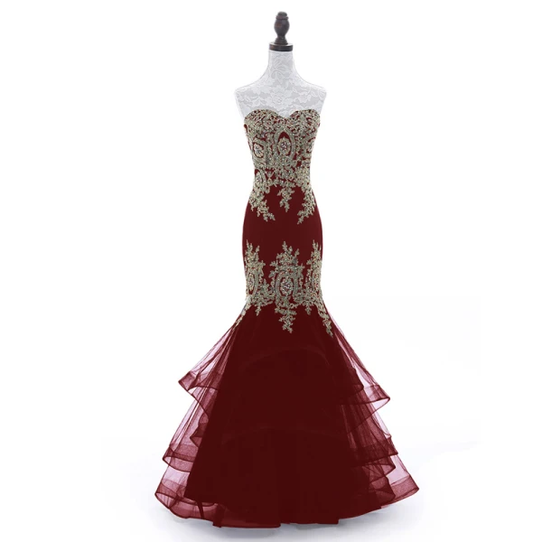 Charmant Noire Robe De Soirée 2018 Trompette / Sirène Bustier Dos Nu En Dentelle Fleur Faux Diamant Sans Manches Longue Robe De Ceremonie