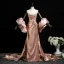 Sexy Scintillantes Or Rose Perlage Perle Paillettes Robe De Soirée 2025 Trompette / Sirène Bretelles Spaghetti Sans Manches Dos Nu Train De Balayage Soirée Robe De Ceremonie