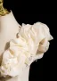Elegant Champagne Appliques Prom Dresses 2025 Ball Gown Ruffle V-Neck Sleeveless Backless Floor-Length / Long Prom Formal Dresses