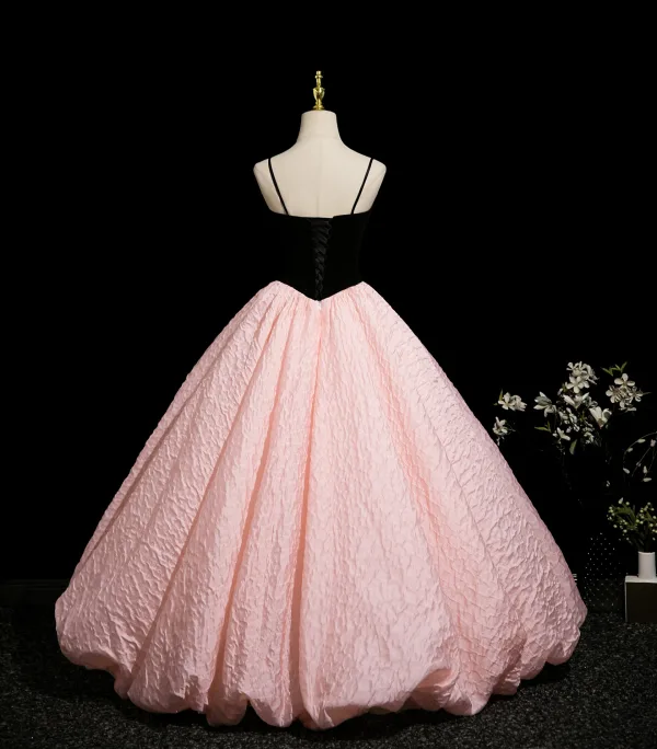 Schöne Rosa Ballkleider 2025 Ballkleid Spaghettiträger Ärmellos Rückenfreies Lange Festliche Kleider