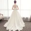 Luxury / Gorgeous Ivory Wedding Dresses 2019 A-Line / Princess High Neck Beading Crystal Lace Flower Pearl Sleeveless Backless Court Train