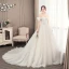 Élégant Champagne Robe De Mariée 2019 Princesse De l'épaule En Dentelle Perlage Sans Manches Dos Nu Chapel Train