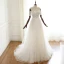 Élégant Ivoire Robe De Mariée 2019 Princesse Bretelles Spaghetti Perlage Paillettes En Dentelle Fleur Manches Courtes Dos Nu Tribunal Train
