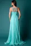 Chic / Belle Bleu Robes longues 2019 Princesse En Dentelle Encolure Dégagée Sans Manches Dos Nu Fendue devant Longue Vêtements Femme