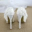 Chic / Beautiful Ivory Wedding Shoes 2019 Appliques Pearl Tassel 14 cm Stiletto Heels Round Toe Wedding Pumps