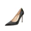 Chic / Beautiful Black Office OL Alligator Print Pumps 2021 Leather 8 cm Stiletto Heels Pointed Toe Pumps High Heels