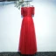Luxury / Gorgeous Red Formal Dresses 2017 Lace Flower Bow Sequins Square Neckline Short Sleeve Floor-Length / Long A-Line / Princess Evening Dresses