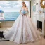 Charming Ivory Wedding Dresses 2019 A-Line / Princess Off-The-Shoulder Lace Flower Sleeveless Backless Royal Train
