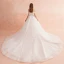 Charming Ivory Wedding Dresses 2019 A-Line / Princess Off-The-Shoulder Beading Tassel Lace Flower Appliques Pearl Short Sleeve Backless Royal Train
