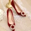 Fashion Red Pearl Rhinestone Wedding Shoes 2021 10 cm Stiletto Heels Pointed Toe Wedding Pumps High Heels