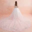 Elegant White Wedding Dresses 2019 A-Line / Princess Off-The-Shoulder Beading Tassel Lace Flower Short Sleeve Backless Royal Train
