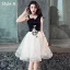 Modern / Fashion Black Homecoming Graduation Dresses 2019 A-Line / Princess Lace Appliques Star Shoulders Sleeveless Backless Knee-Length Formal Dresses