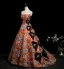 Vintage / Retro Multi-Colors Graphic Prom Dresses 2025 A-Line / Princess Strapless Sleeveless Backless Floor-Length / Long Formal Dresses