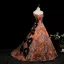 Vintage / Retro Multi-Colors Graphic Prom Dresses 2025 A-Line / Princess Strapless Sleeveless Backless Floor-Length / Long Formal Dresses