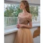 Scintillantes Sexy Champagne Paillettes Cocktail Robe De Cocktail 2021 Princesse De l'épaule Sans Manches Dos Nu Thé Longueur Robe De Ceremonie