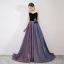 Sjarmerende Purple Stjernehimmelen Selskapskjoler 2019 Prinsesse Suede Strapless Glitter Polyester Appliques Uten Ermer Ryggløse Feie Tog Formelle Kjoler