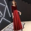 Elegant Svart Selskapskjoler 2019 Prinsesse Suede Scoop Halsen Glitter Polyester 3/4 Ermer Lange Formelle Kjoler