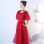 Chic / Beautiful Black Homecoming Graduation Dresses 2019 A-Line / Princess V-Neck Bow Lace Flower Short Sleeve Tea-length Formal Dresses