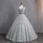 Elegant Grey Prom Dresses 2019 A-Line / Princess Suede Spaghetti Straps Glitter Star Sleeveless Backless Floor-Length / Long Formal Dresses