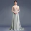 Élégant Gris Robe De Bal 2019 Princesse Encolure Dégagée Perlage Perle Faux Diamant Appliques En Dentelle Fleur Sans Manches Train De Balayage Robe De Ceremonie