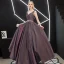 Charmant Silber Abendkleider 2019 A Linie Ärmellos Glanz Polyester Perle Strass Stoffgürtel V-Ausschnitt Rückenfreies Lange Festliche Kleider