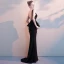 Sexy Noire Robe De Soirée 2019 Trompette / Sirène V-Cou Perlage Cristal Appliques Gland Sans Manches Dos Nu Asymétrique Robe De Ceremonie