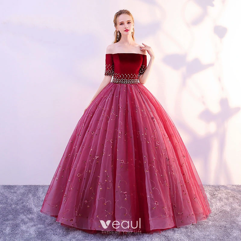 Prom dresses 2019 burgundy outlet