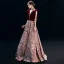 Elegant Burgundy Evening Dresses  2019 A-Line / Princess Square Neckline Suede Sleeveless Backless Printing Floor-Length / Long Formal Dresses