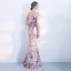 Sexy Burgundy Champagne Formal Dresses 2018 Trumpet / Mermaid Sequins V-Neck Backless Sleeveless Floor-Length / Long Evening Dresses