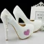Lovely White Wedding Shoes 2019 Pearl Bow Tassel Rhinestone 14 cm Stiletto Heels Round Toe Wedding Pumps