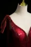Bling Bling Burgundy Beading Sequins Prom Dresses 2025 Ball Gown Spaghetti Straps Sleeveless Backless Floor-Length / Long Formal Dresses