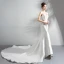 Charmant Ivoire Robe De Soirée 2019 Trompette / Sirène Sans Manches Cristal Paillettes En Dentelle Fleur V-Cou Dos Nu Cathedral Train Robe De Ceremonie