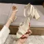 Romain Simple Désinvolte Noire Sandales Femme 2021 Bride Cheville 5 cm Talons Épais Peep Toes / Bout Ouvert Sandales Talons Hauts
