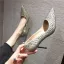 Chic / Beautiful Black Rhinestone Pumps 2021 7 cm Stiletto Heels Evening Party Pointed Toe Pumps High Heels